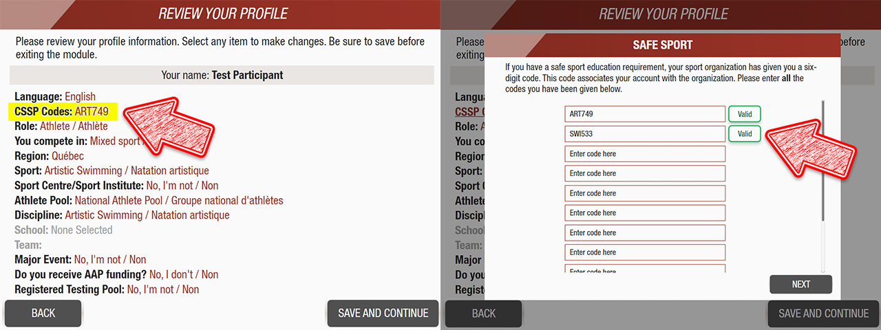 Image depicting a review of the profile screen